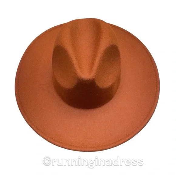NWOT Free People Clean Slate Felt Adjustable Hat In Color Chestnut Size One Size